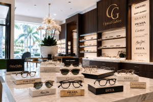 Eyewear wardrobe Palm Beach Gardens FL featuring stylish eyeglasses and sunglasses